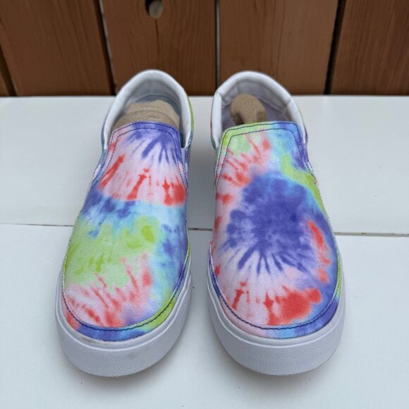 Nike Womans Slip-On Tie-Dye Sneakers US 10 Multicolor Canvas & Rubber - Picture 2 of 9